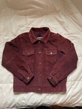 Vintage Red Suede Jacket - Women's M/L